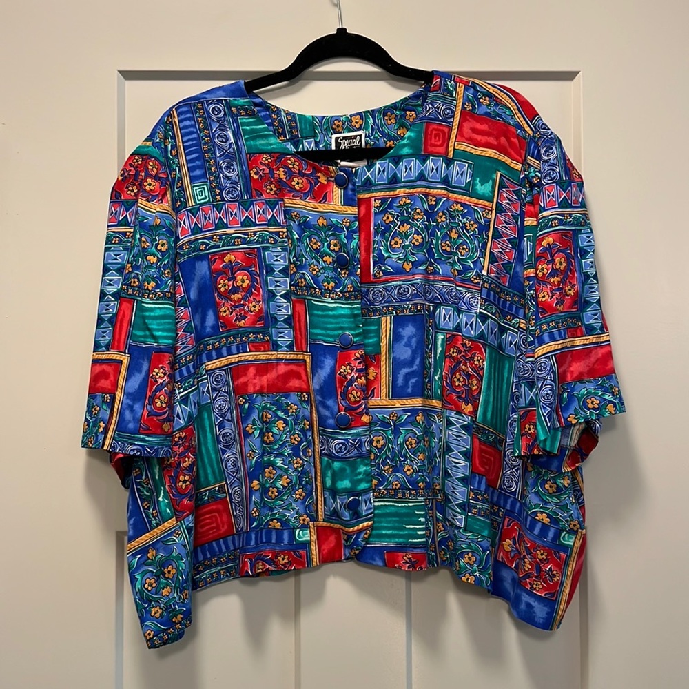 Vintage cropped button down